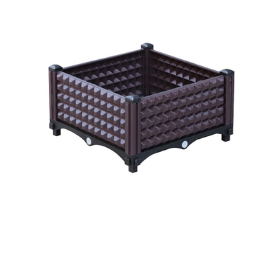 جعبه های گلدار پلاستیکی طرح راتن تزئینی فضای باز 40*40*26 سانتی متر