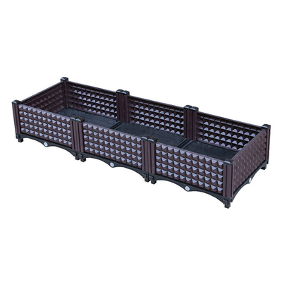 جعبه های گلدار پلاستیکی طرح راتن تزئینی فضای باز 40*40*26 سانتی متر
