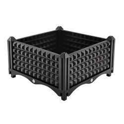جعبه های گلدار پلاستیکی طرح راتن تزئینی فضای باز 40*40*26 سانتی متر