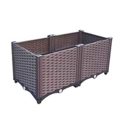 جعبه گل پلاستیکی بلند خانواده اروپایی OEM کاشت سطل پلاستیکی ضد حشرات