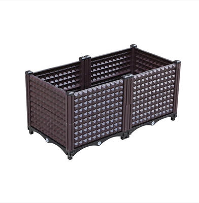 SGS Commercial Plastic Garden Planter Box مقاوم در برابر آب و هوا نصب ساده