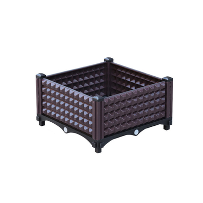 جعبه های کاشت پلاستیکی مستطیل شکل Rattan برای مقاومت در برابر سرما زغال اخته