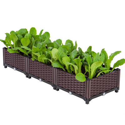 جعبه کاشت باغ در فضای باز تخت برافراشته باغ پلاستیکی تخت برافراشته باغ با کیفیت بالا